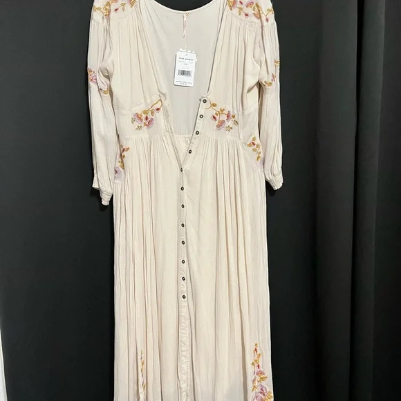 Free People | Dresses | Nwt Free People Cream Embroidery Dress | Poshmark